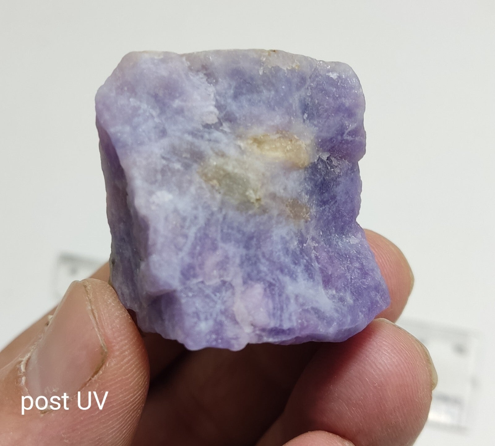 An amazing specimen of hackmanite highly Tenebrescent 47 grams