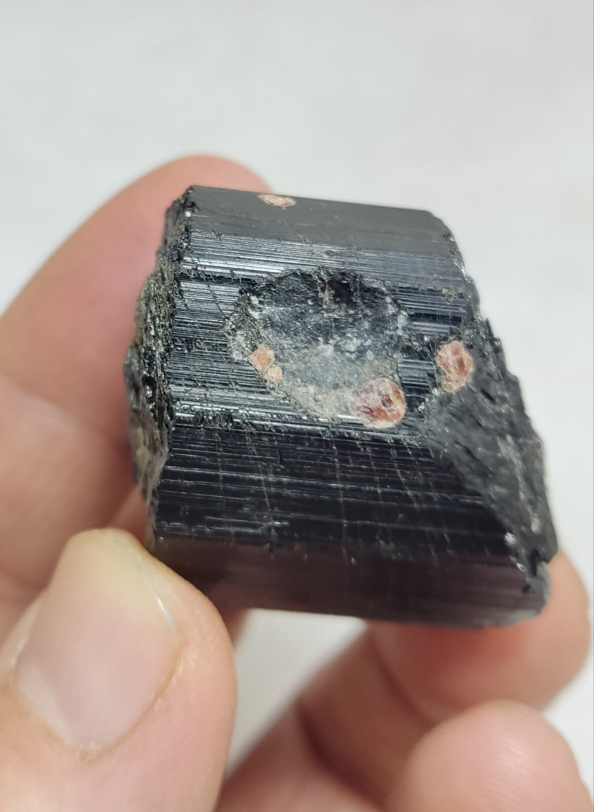 An amazing specimen of terminated black tourmaline 62 grams