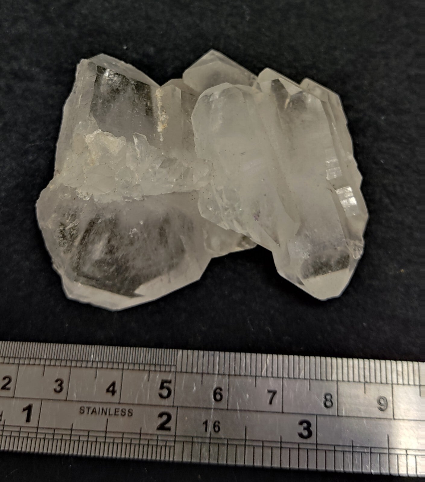 An Aesthetic terminated specimen of faden Quartz cluster 87 grams
