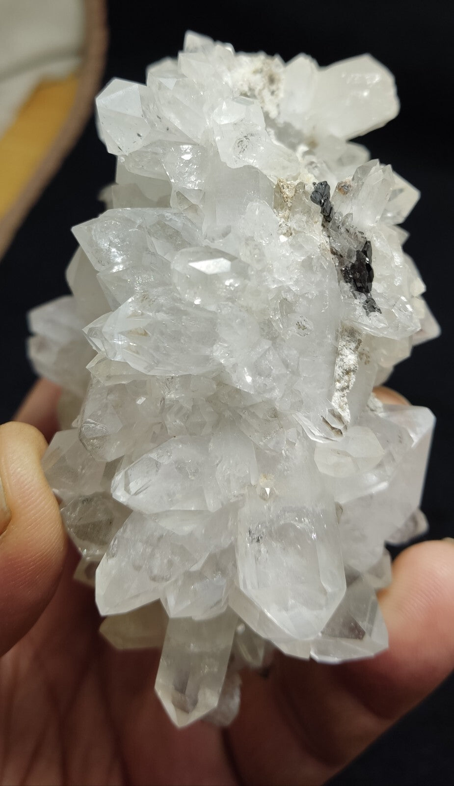 An Aesthetic terminated specimen of Quartz cluster with brookite 368 grams