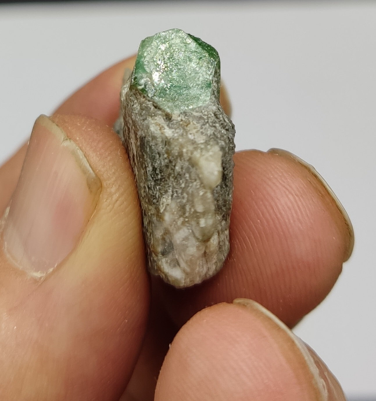 An Aesthetic miniature specimen of emerald in matrix 10 grams