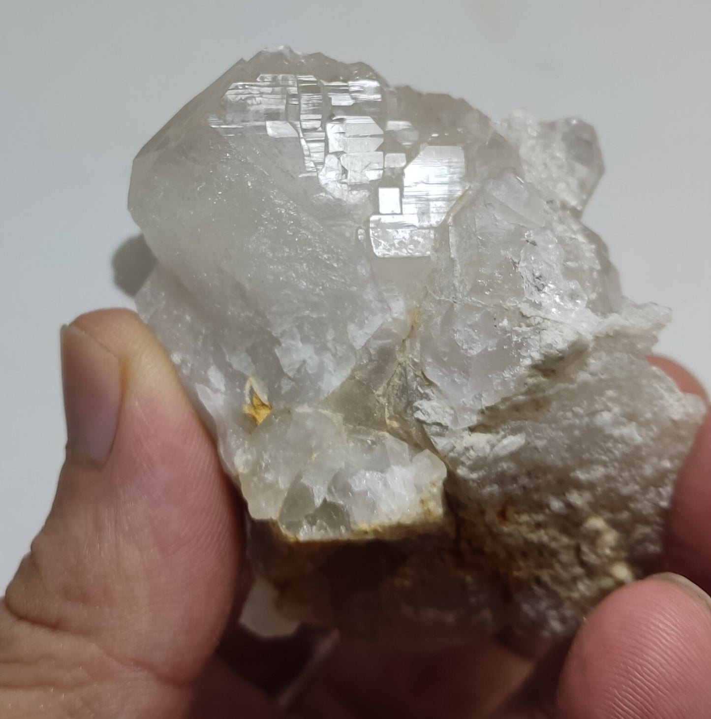 An Aesthetic Natural terminated gwindel Quartz on matrix 278 grams