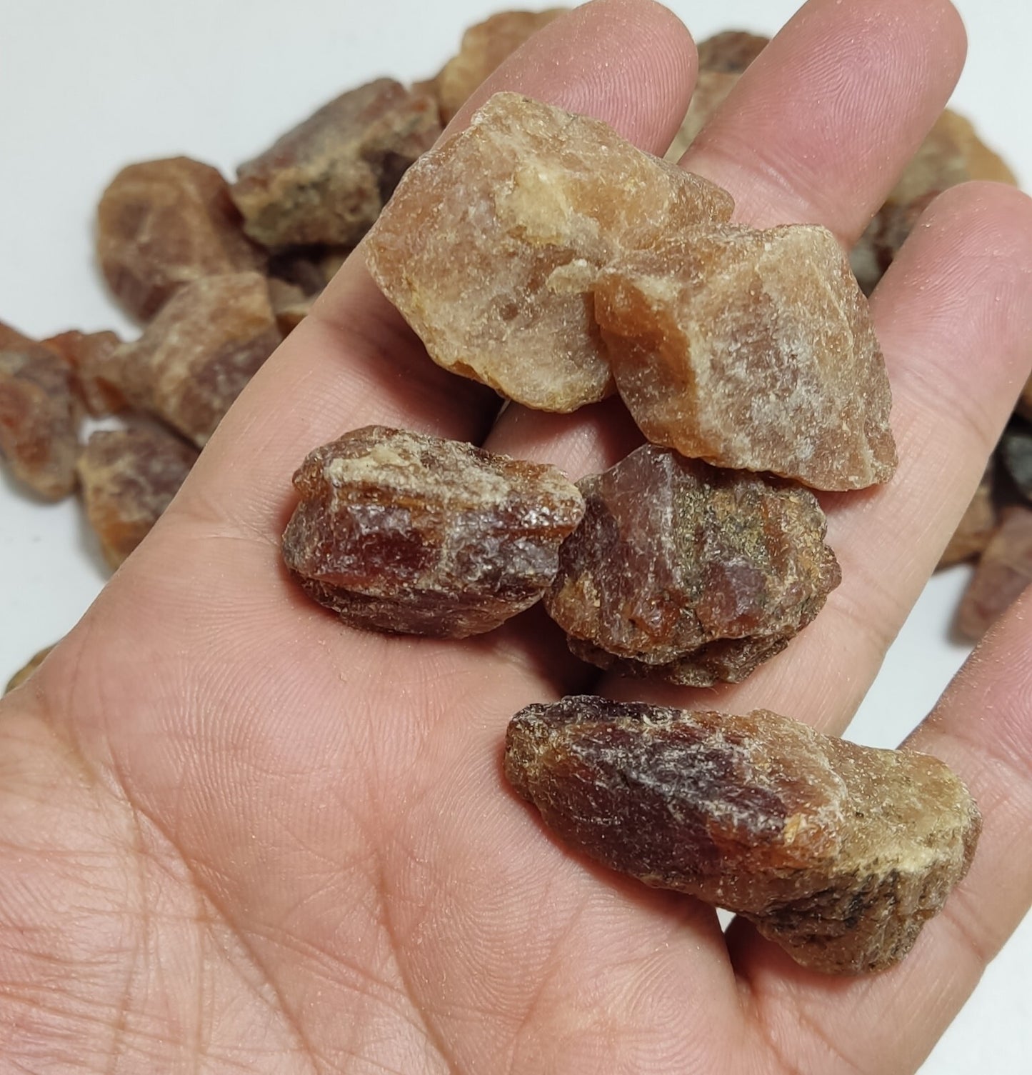 1000 grams rough hessonite garnets 1kg