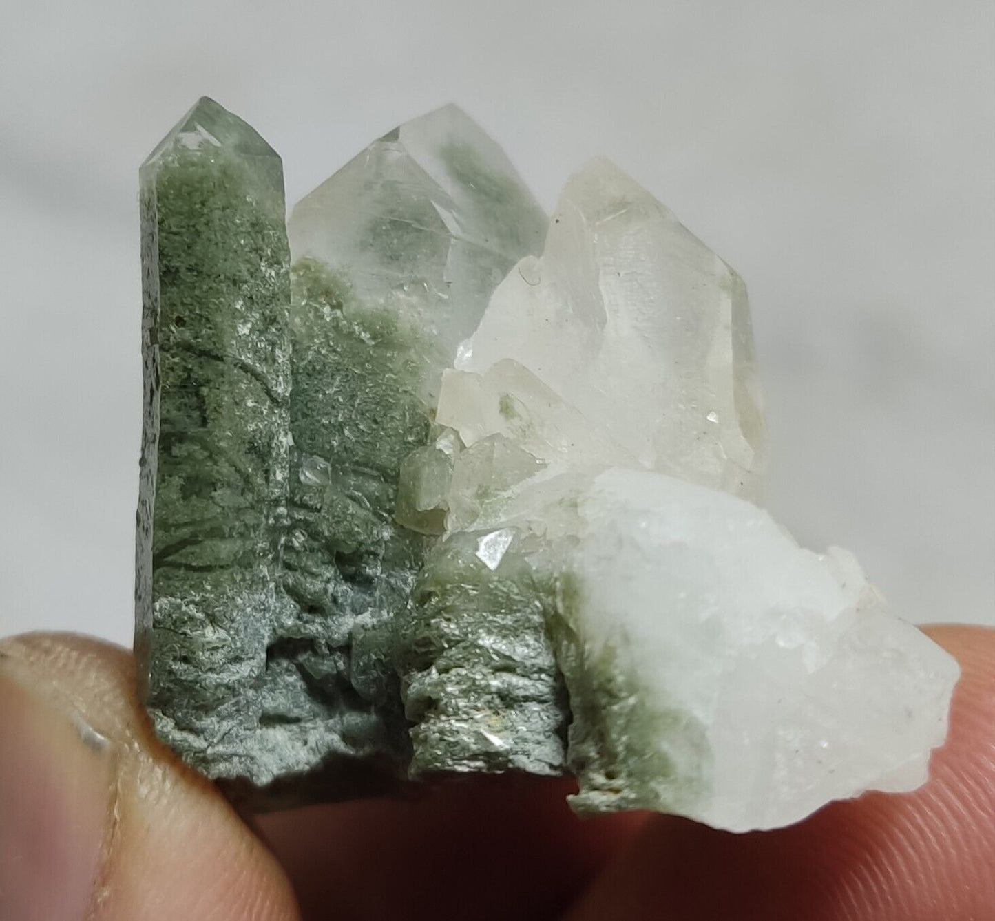 An Aesthetic Natural beautifully terminated Chlorite Quartz specimen 28 grams