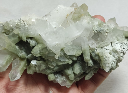 An Aesthetic large terminated chlorite Quartz cluster 504 grams