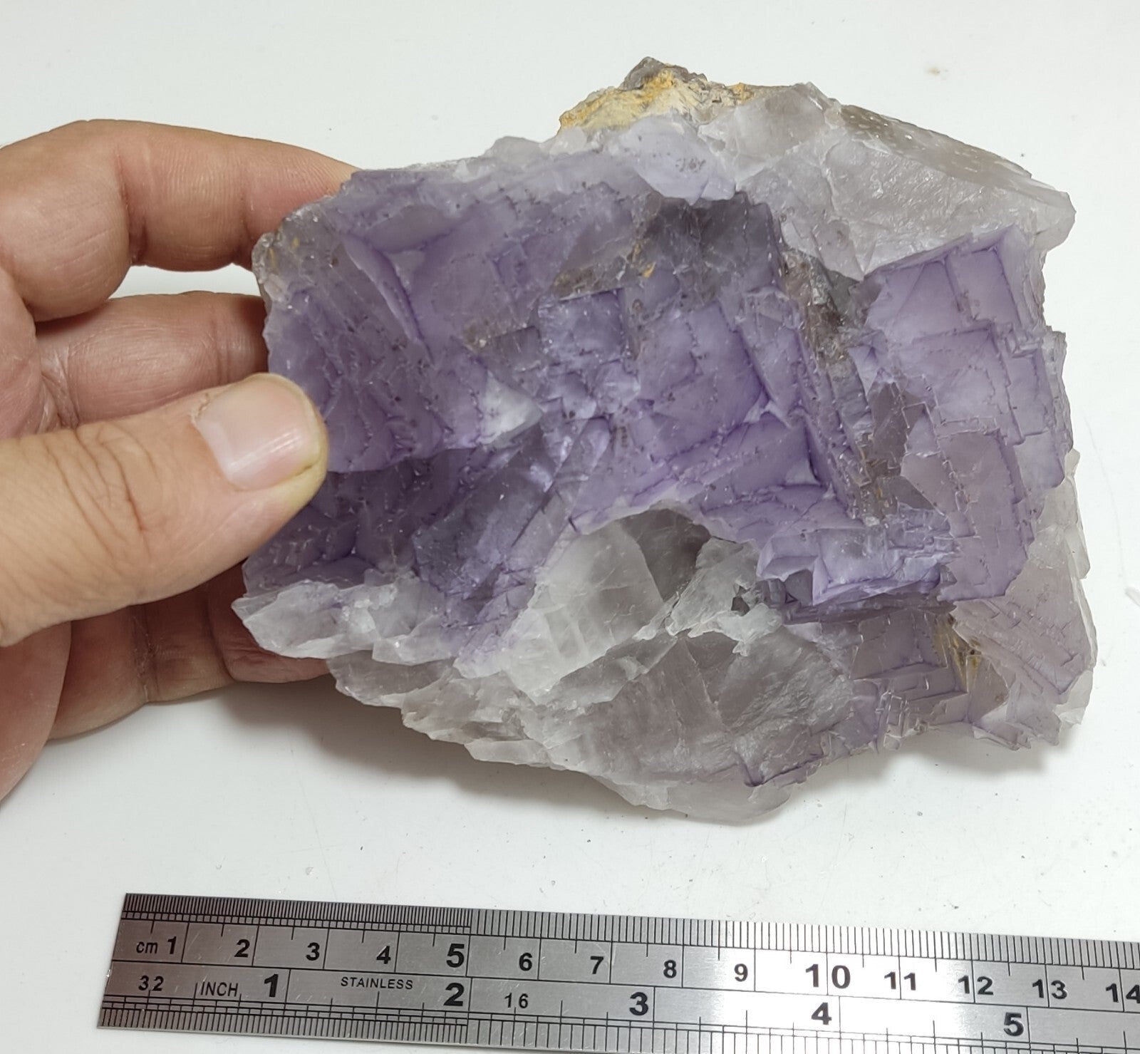 An amazing specimen of cubic bluish purple color Fluorite 965 grams