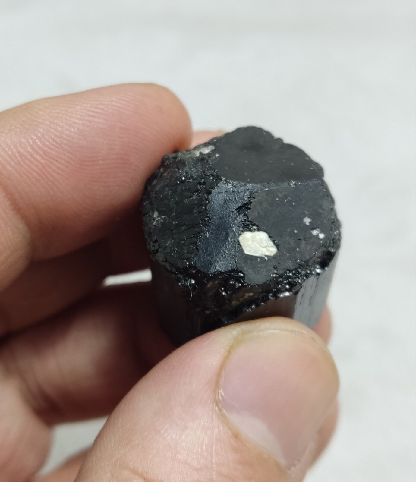 An amazing specimen of terminated black tourmaline 38 grams