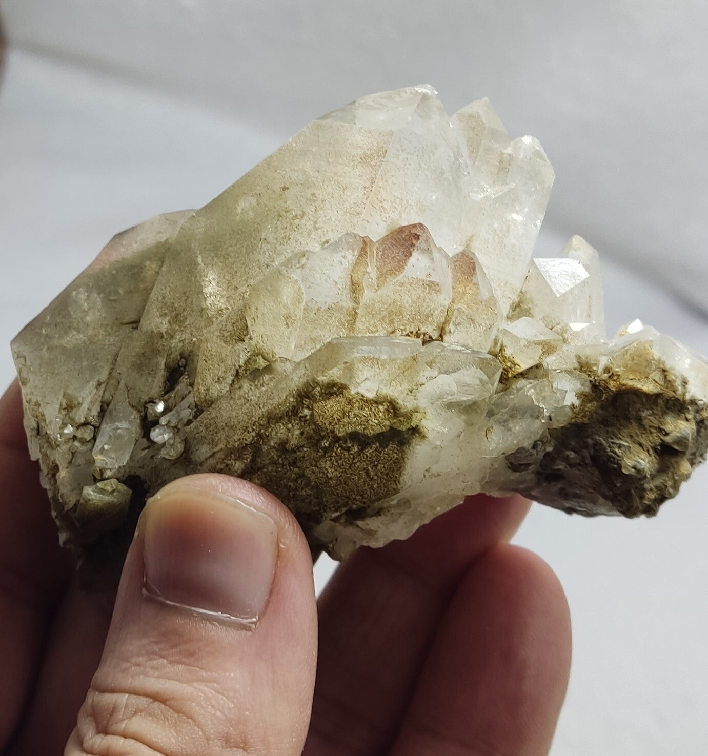 An Aesthetic Natural beautifully terminated Chlorite Quartz cluster 229 grams