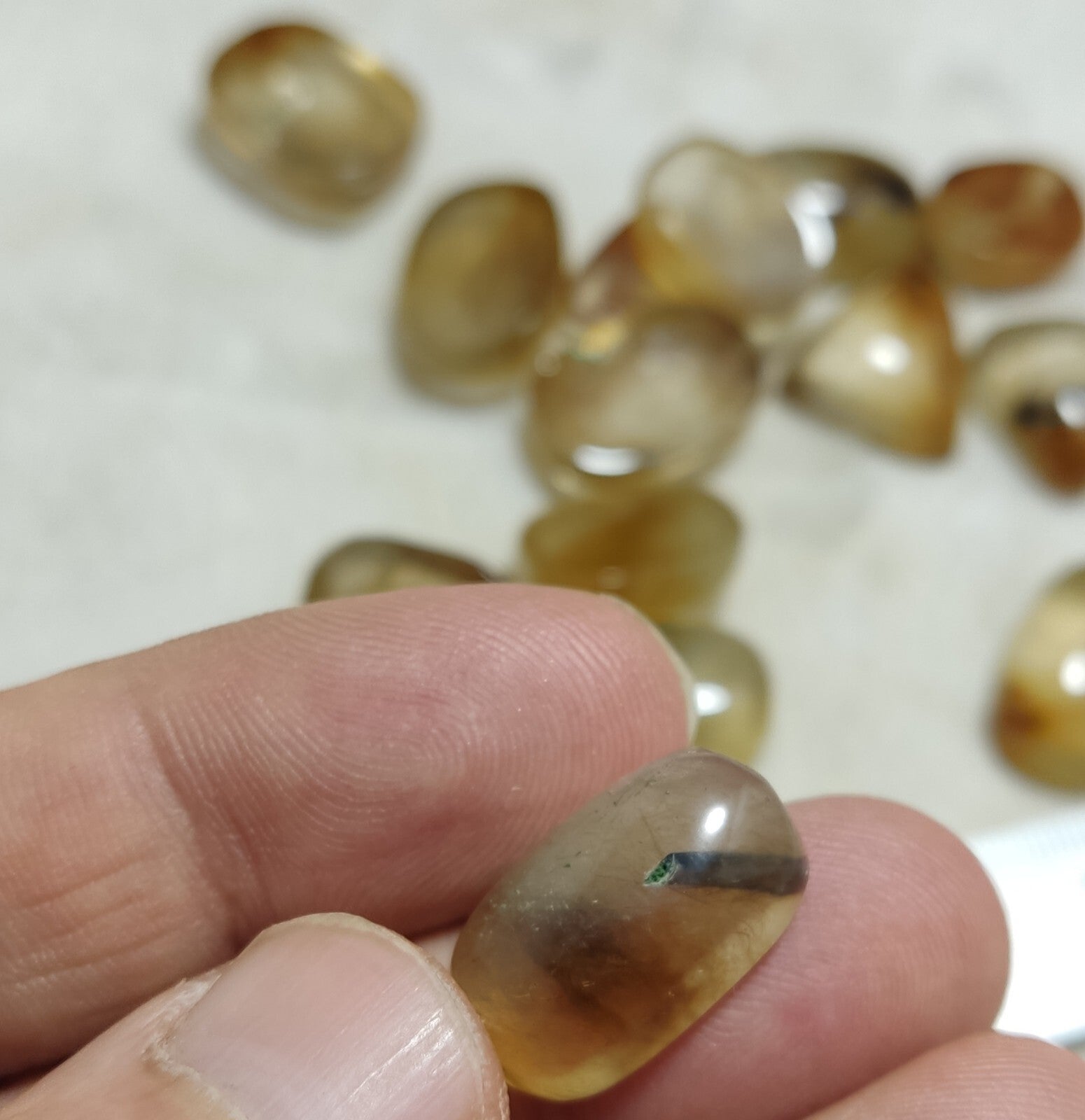 Astrophyllite Quartz Cabochons 15 Pieces, 366 Carats