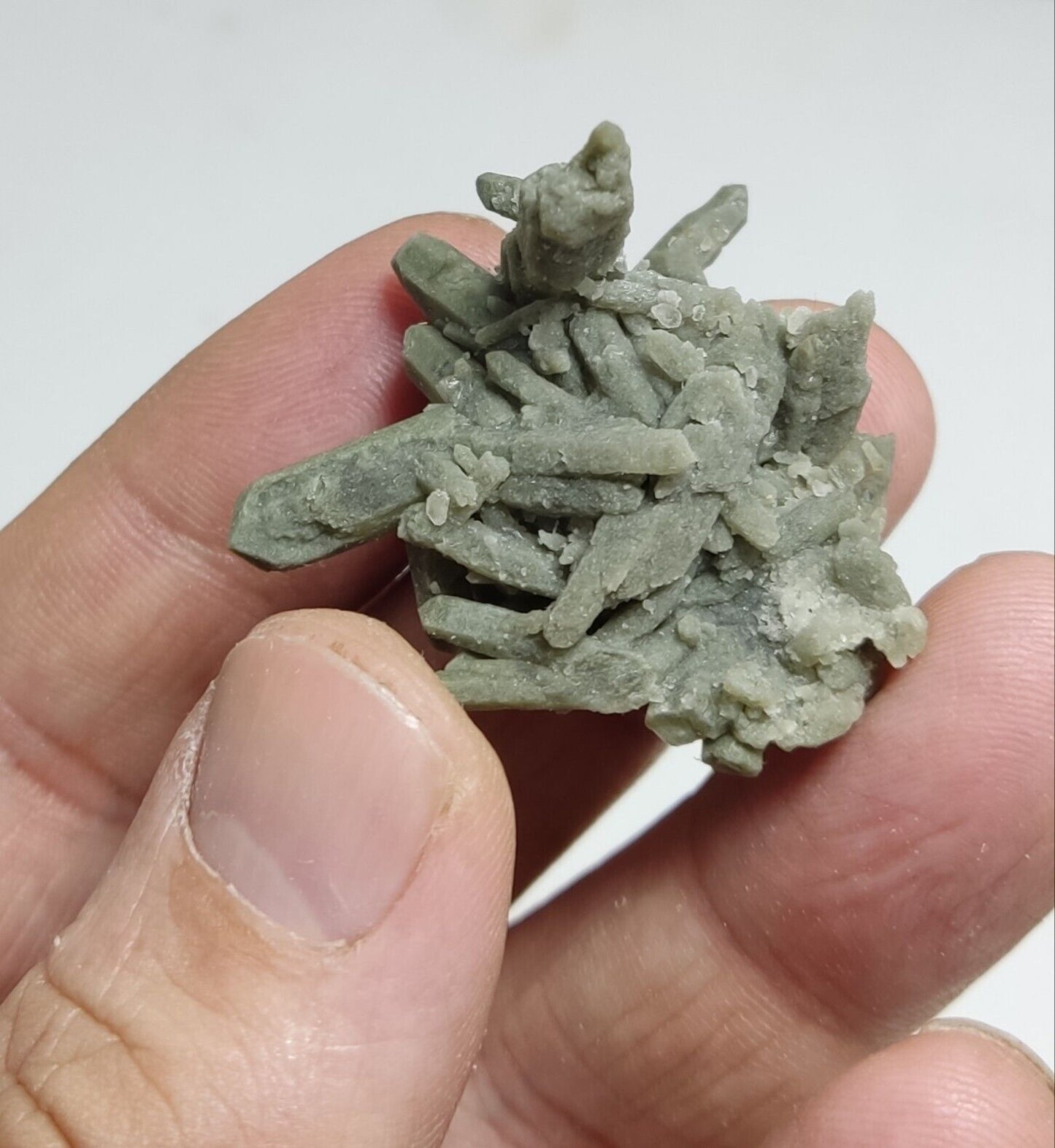 An Aesthetic Natural miniature terminated Chlorite Quartz cluster 11 grams