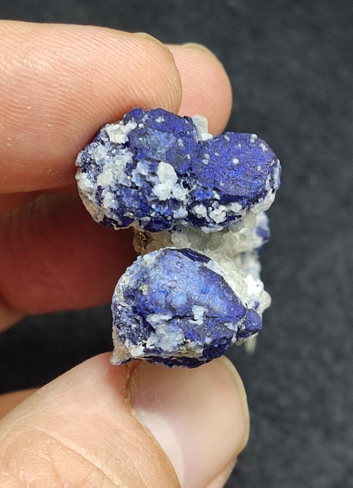 An Aesthetic specimen of fluorescent Lazurite with pyrite 24 grams