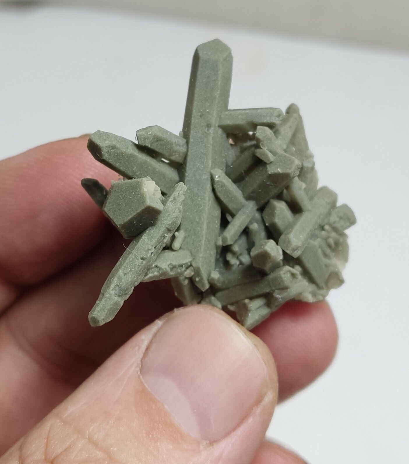 An Aesthetic Natural miniature terminated Chlorite Quartz cluster 11 grams