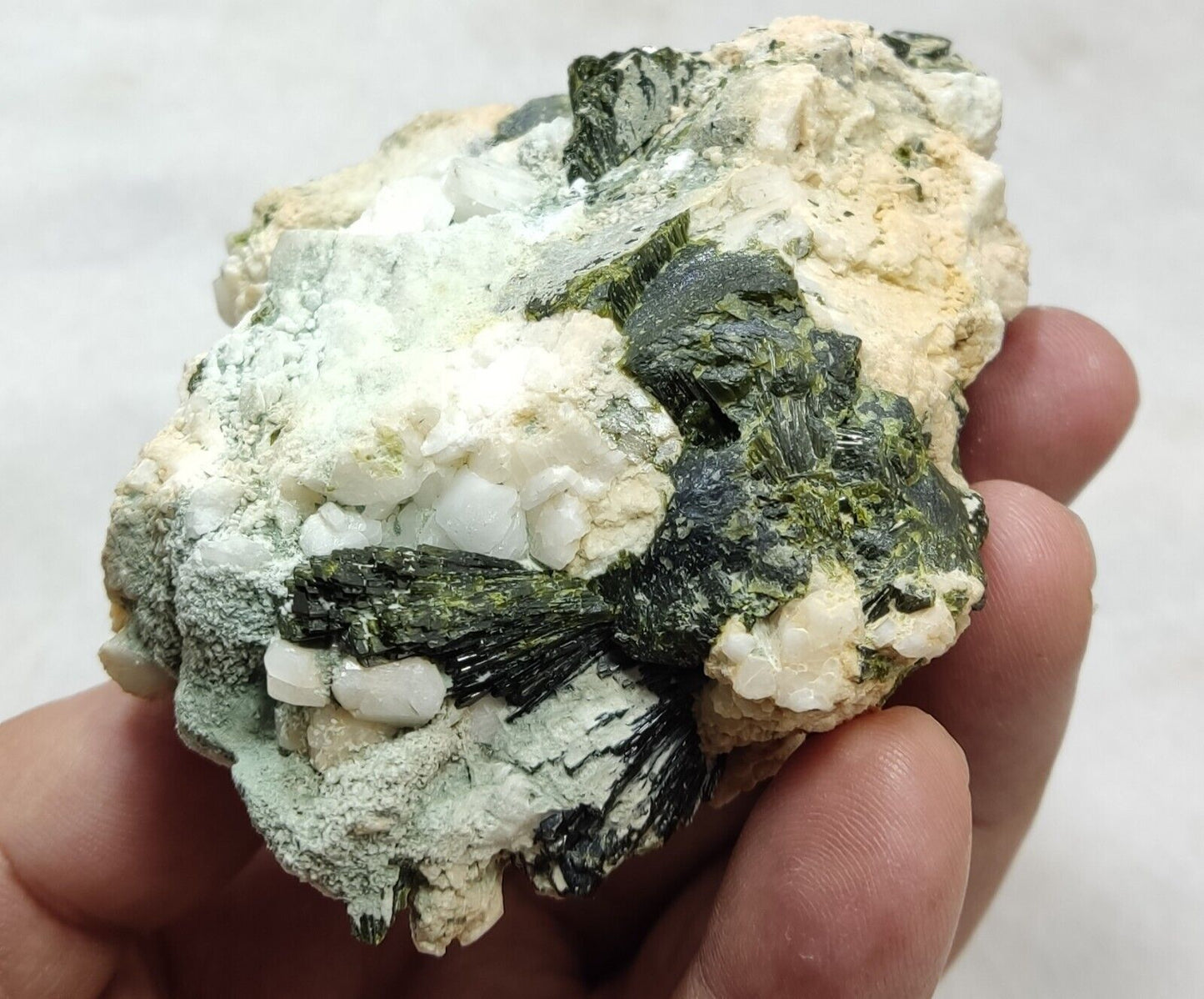 A very Aesthetic Naturally terminated specimen of epidote on matrix 416 grams