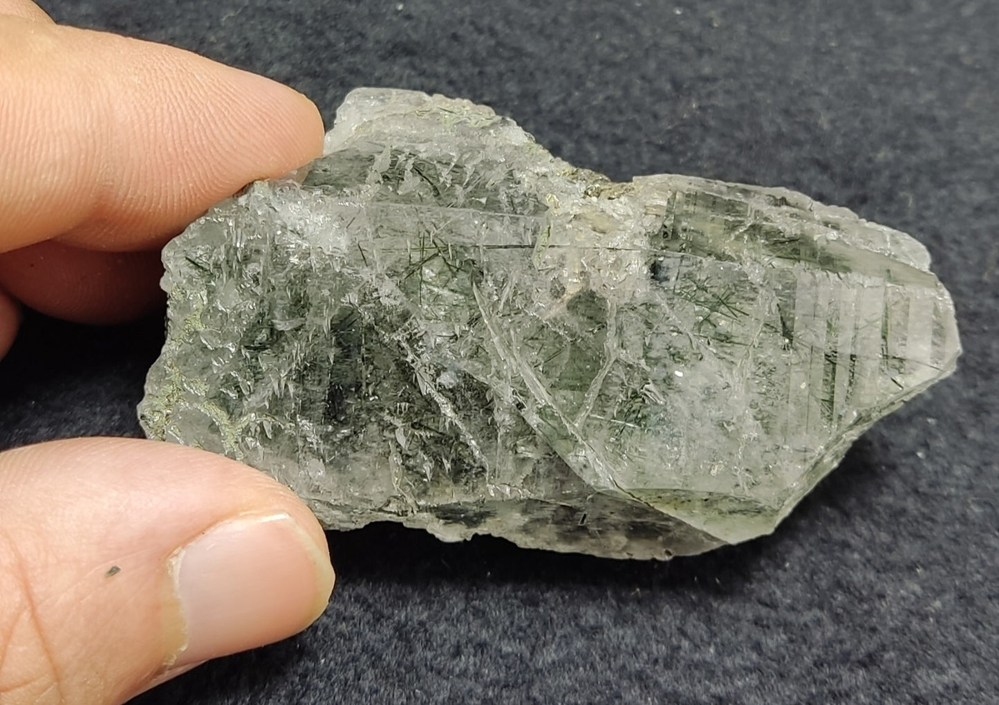 An Aesthetic Natural terminated Chlorite Quartz crystal 100 grams