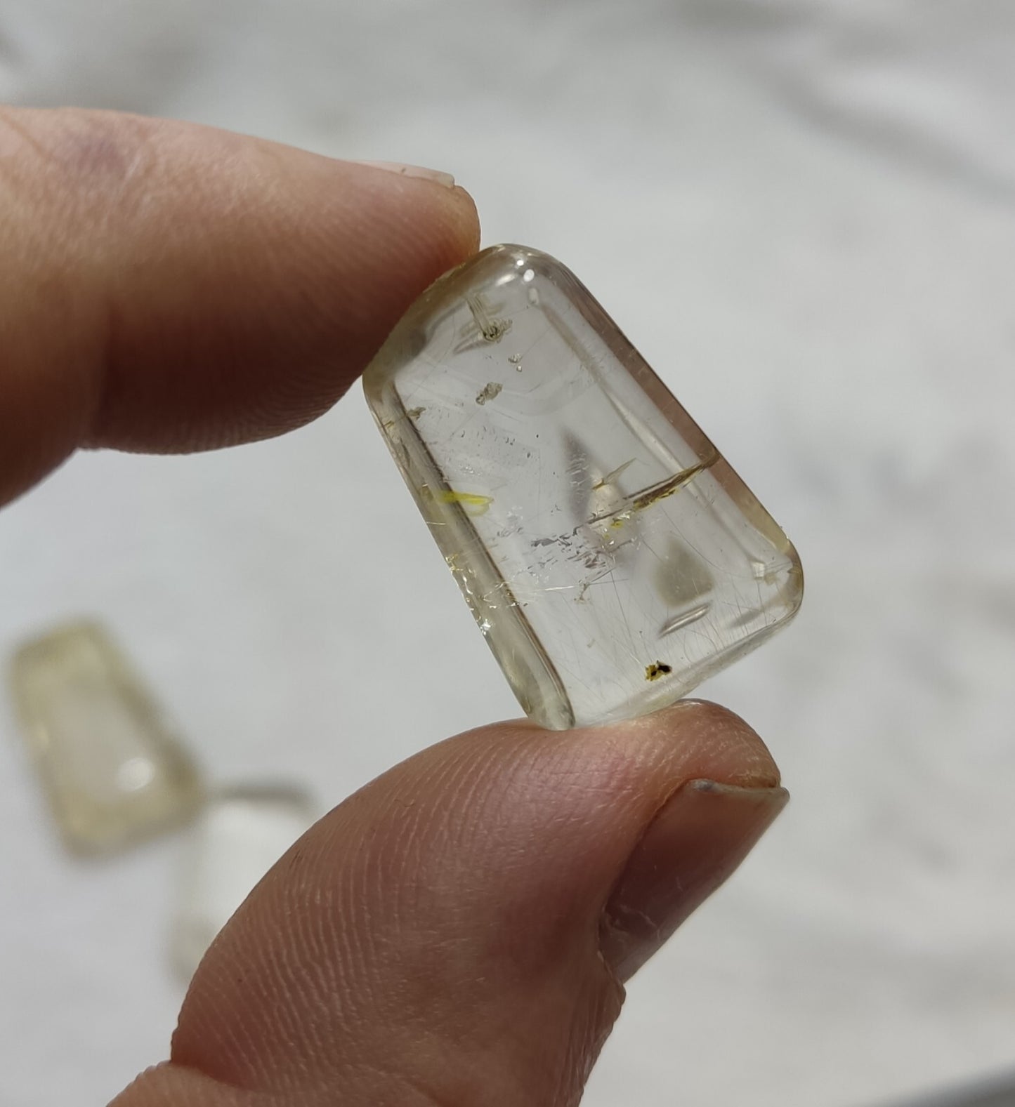 An amazing lot of Rutilated polished quartz tumbles 53 grams