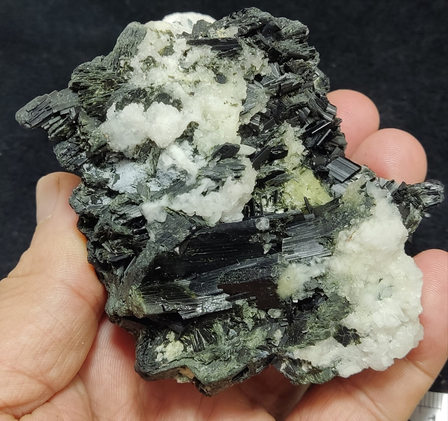 An aesthetic combo specimen of aegirine on albite 324 grams