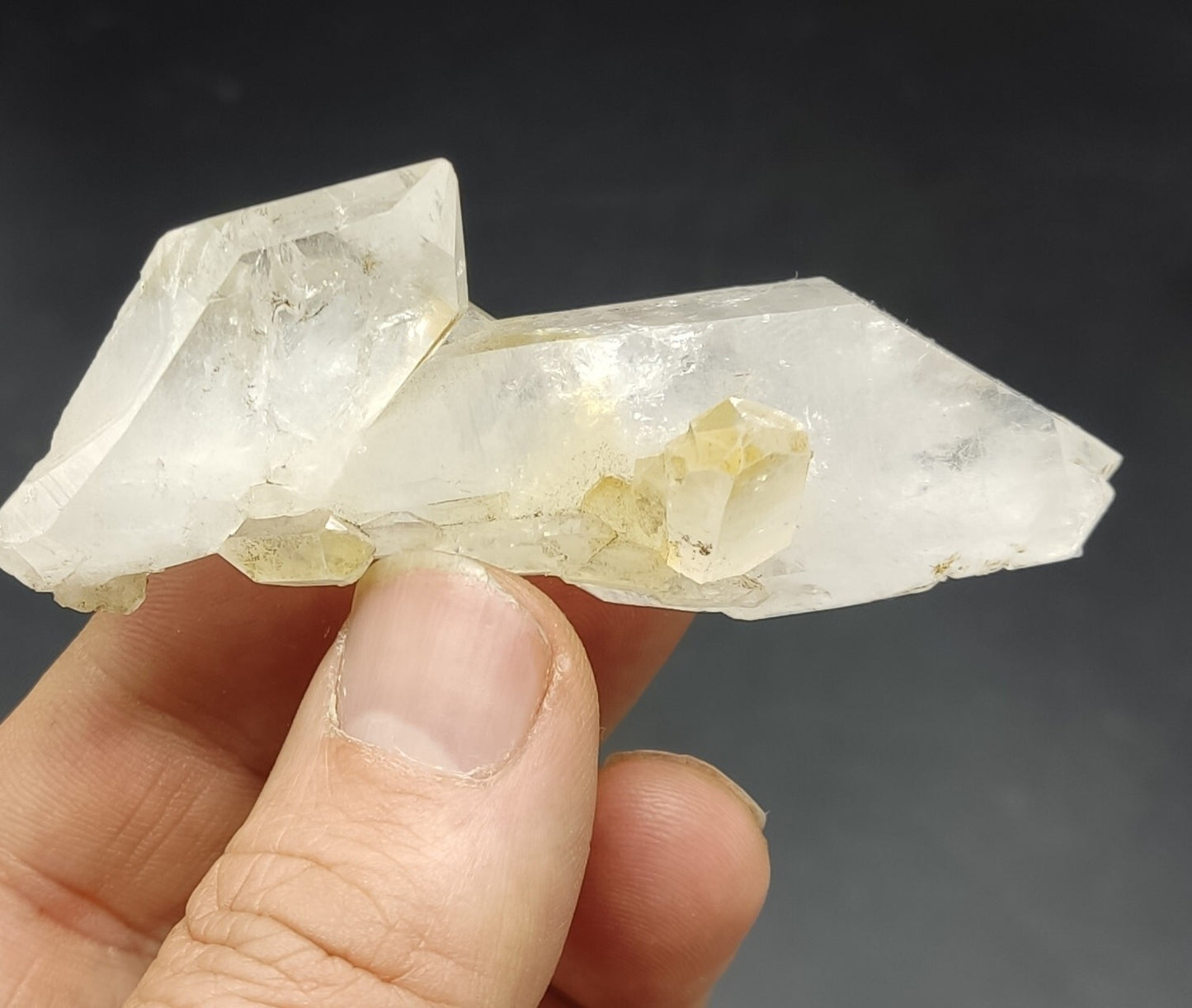 An Aesthetic gemmy  terminated Quartz crystal specimen 58 grams