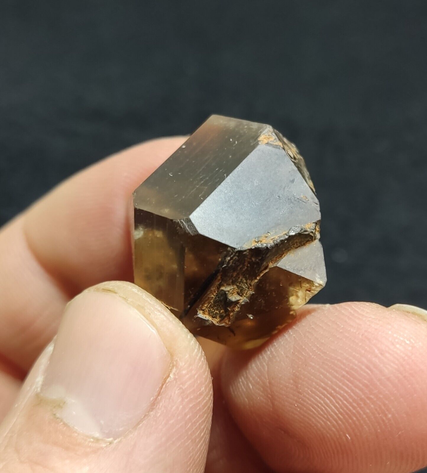 An Aesthetic double terminated smoky quartz crystal 14 grams