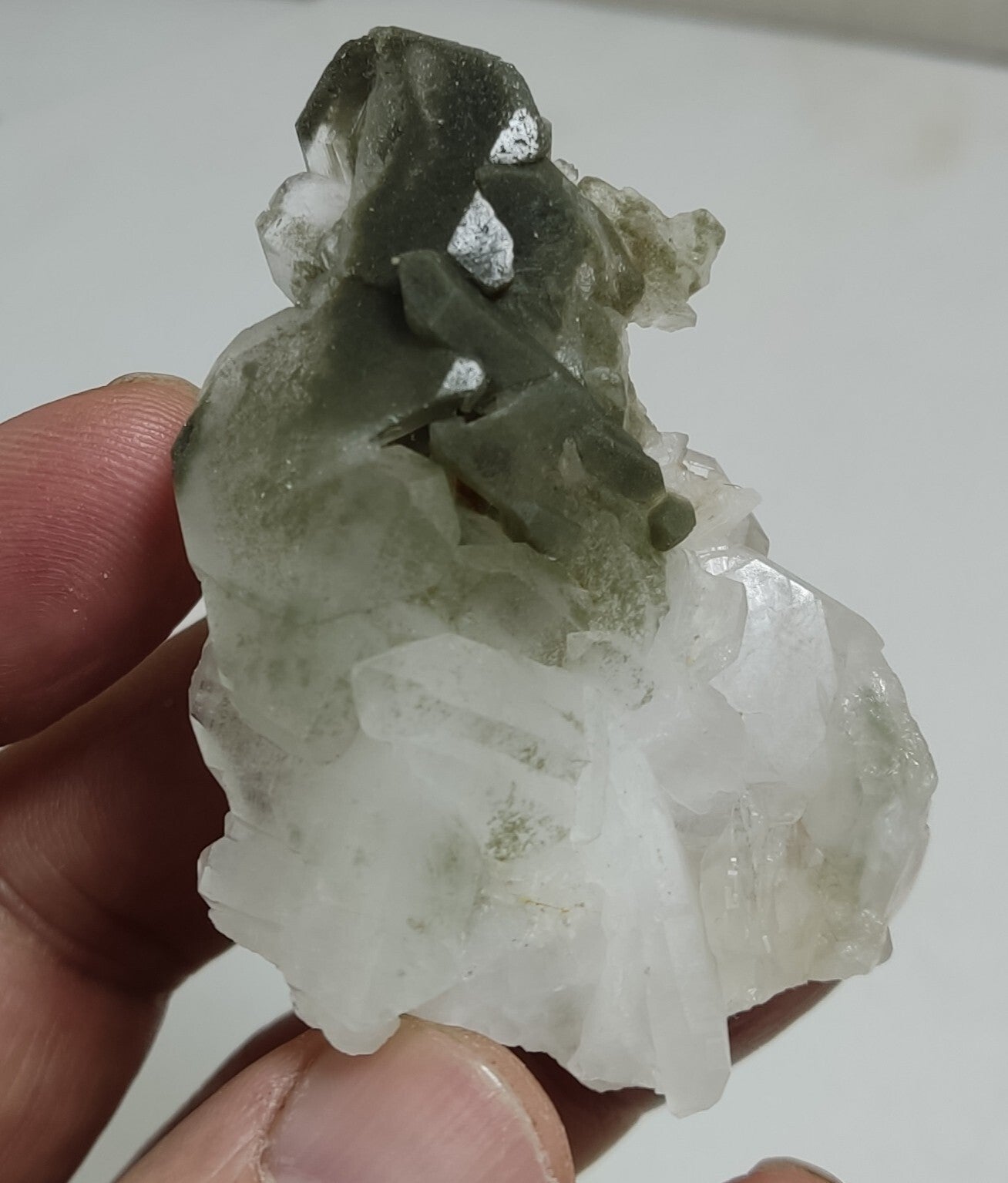 An Aesthetic Natural Quartz specimen with chlorite inclusions 58 grams