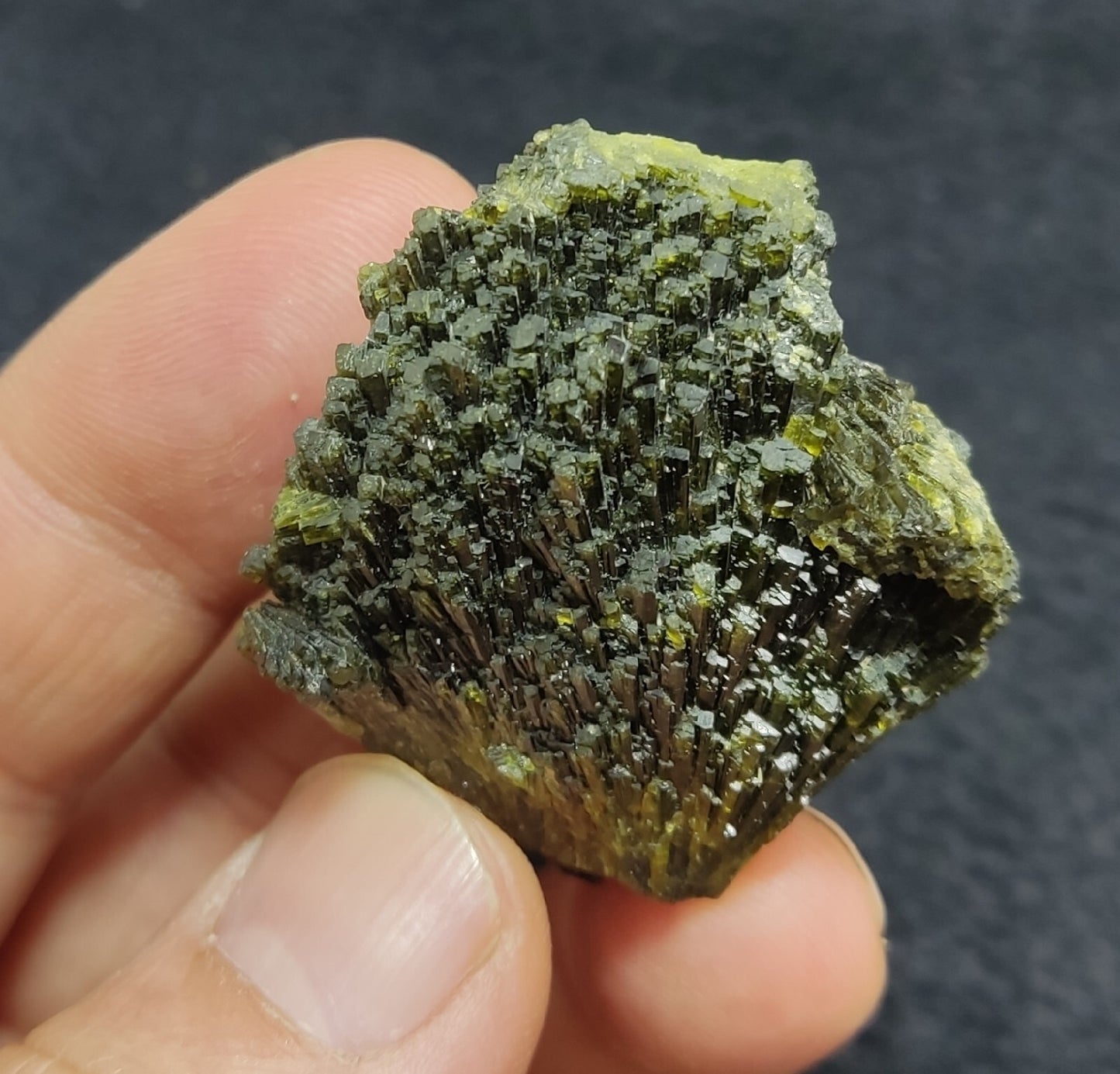Single natural Epidote Crystal spray formations 54 grams