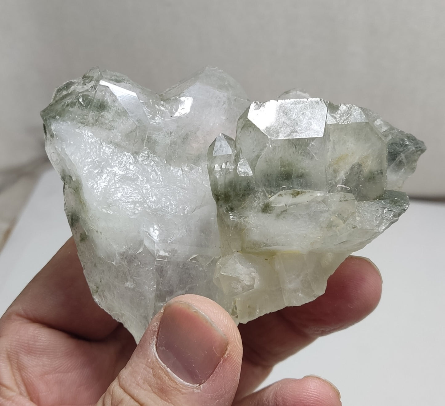 An Aesthetic Natural beautifully terminated Chlorite Quartz cluster 218 grams