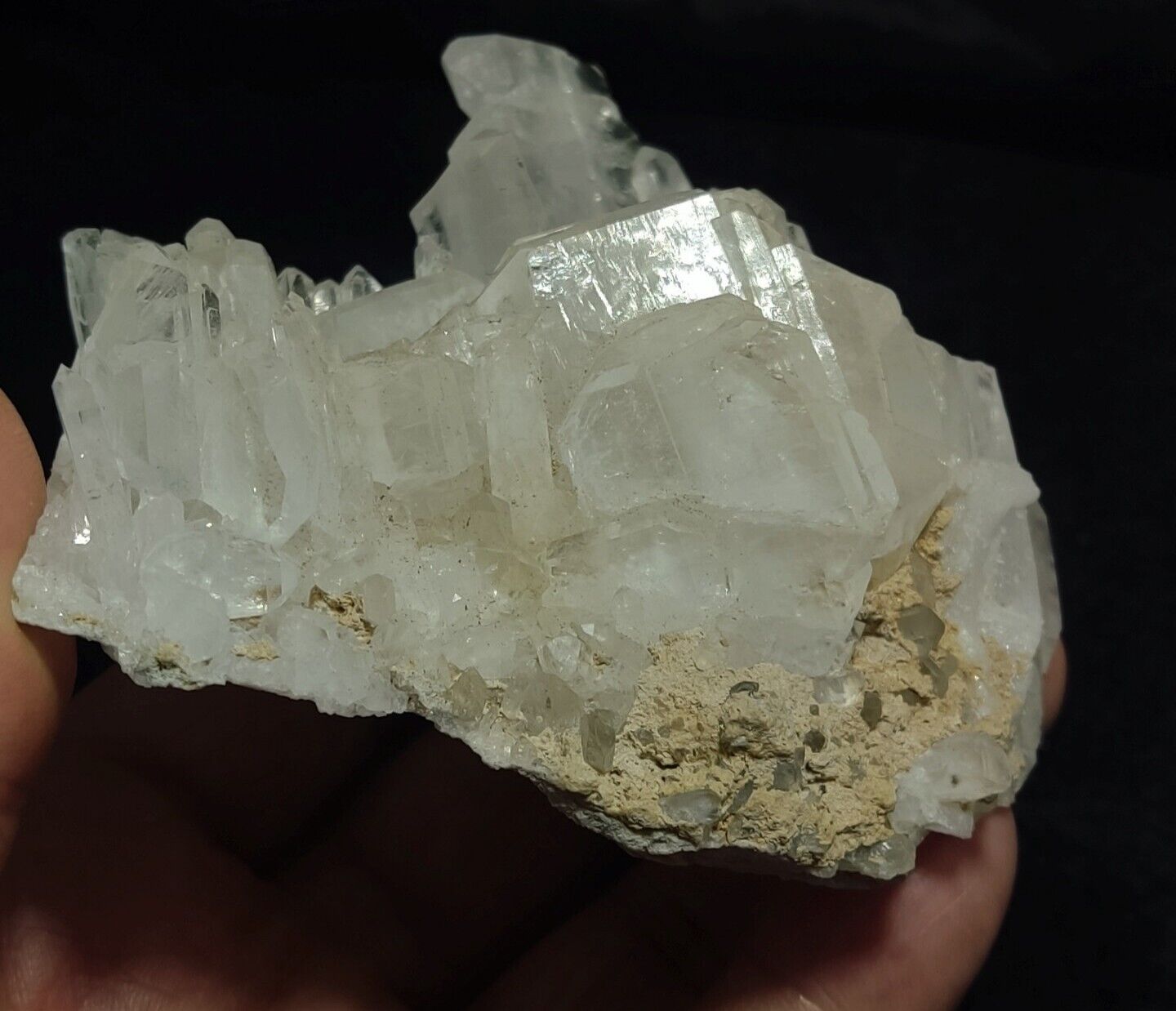 An Aesthetic Specimen Of Faden Quartz Cluster 295 grams
