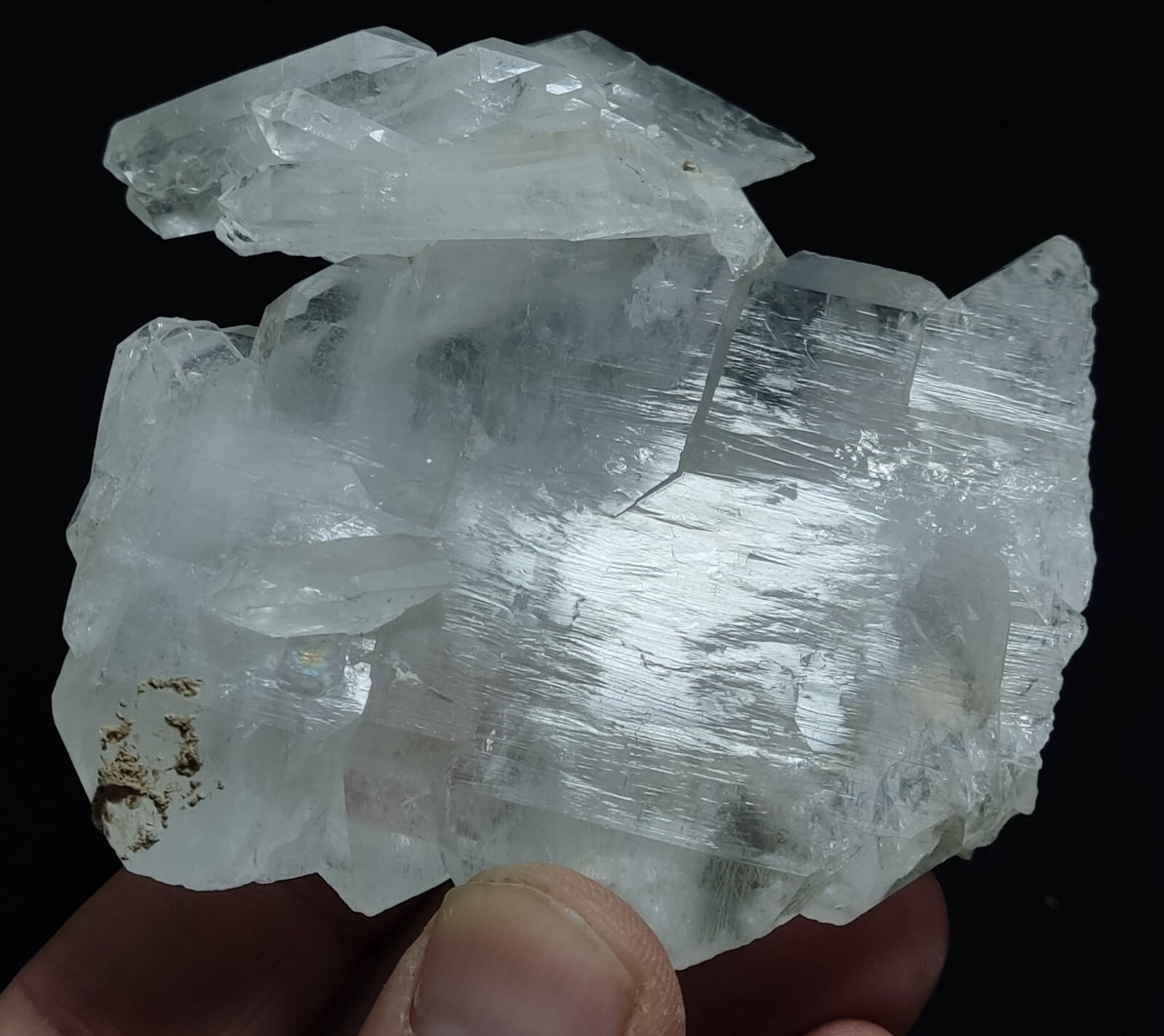 An amazing specimen of terminated faden Quartz crystal 190 grams