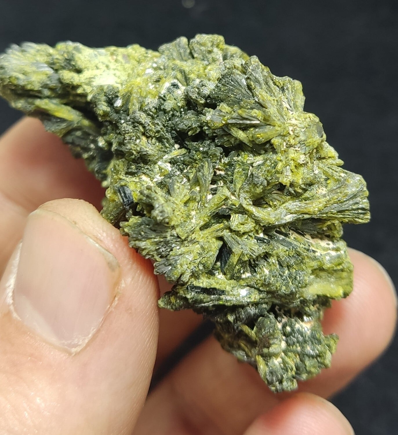 An Aesthetic specimen of epidote cluster 55 grams