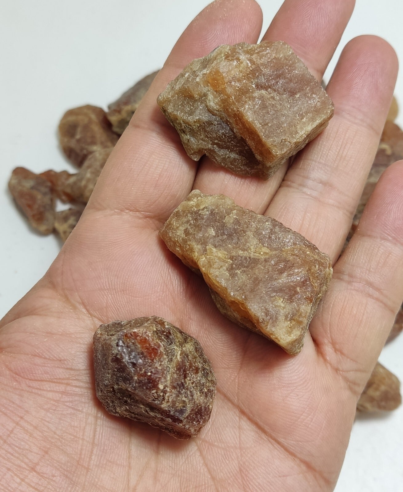 1000 grams rough hessonite garnets 1kg