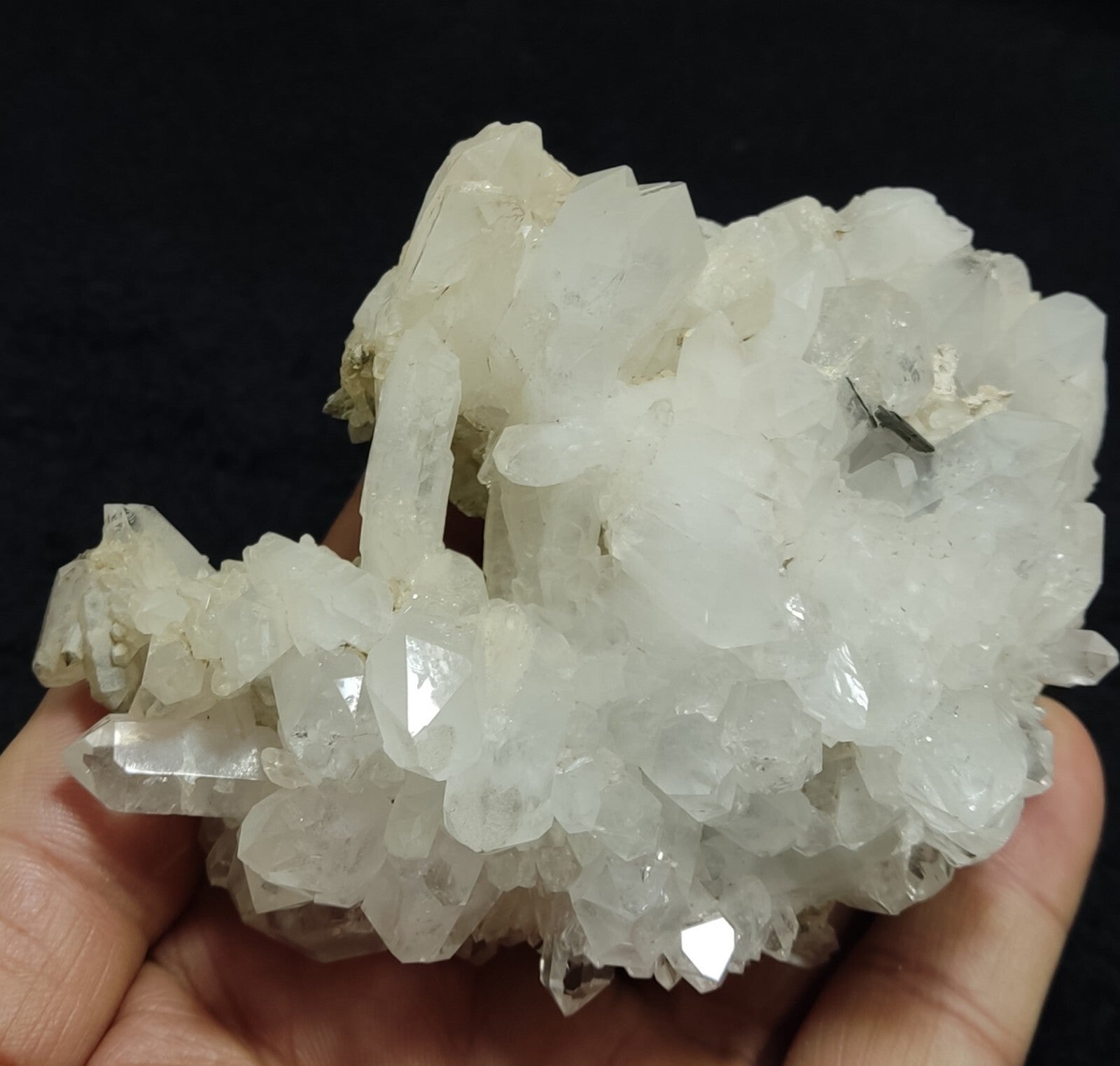 An Aesthetic terminated specimen of Quartz cluster with brookite 368 grams