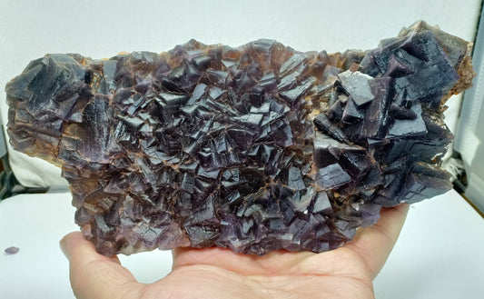 Amazing Fluorite clusters plate 1350 grams