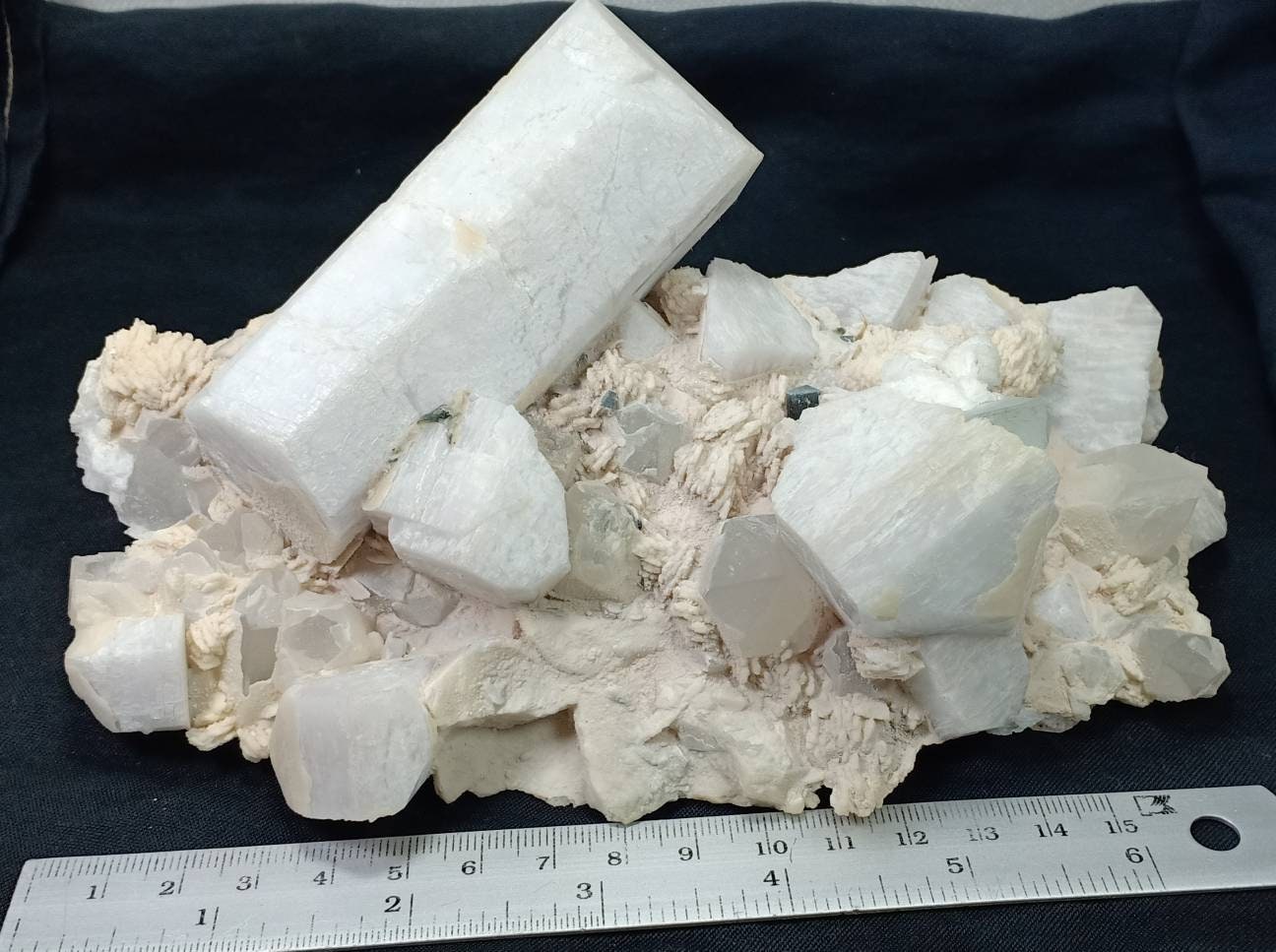 Combo specimen of Feldspar Aquamarine Tourmaline and Quartz Crystals 830 grams