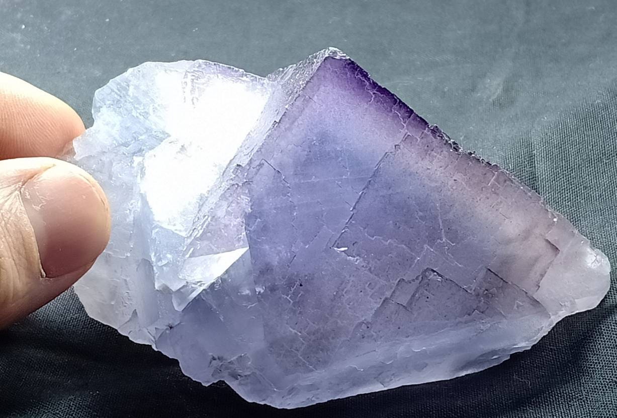 Purple and Blue phantom like Fluorite 330 grams