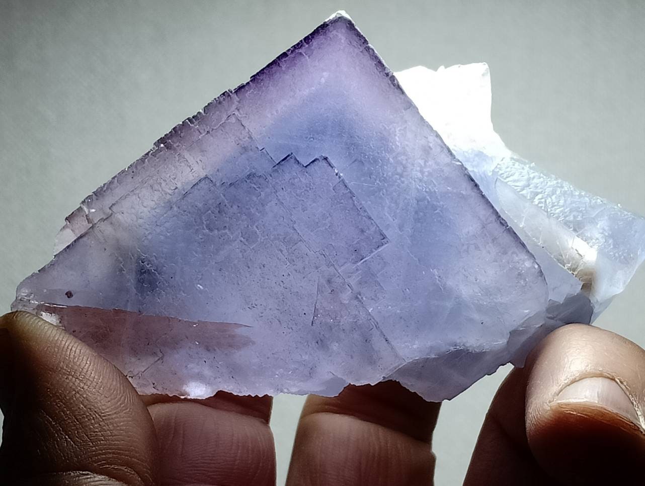 Purple and Blue phantom like Fluorite 330 grams