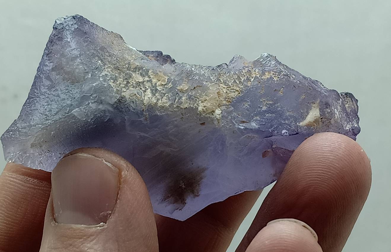 Purple Fluorite Specimen like phantom crystalization 105 grams