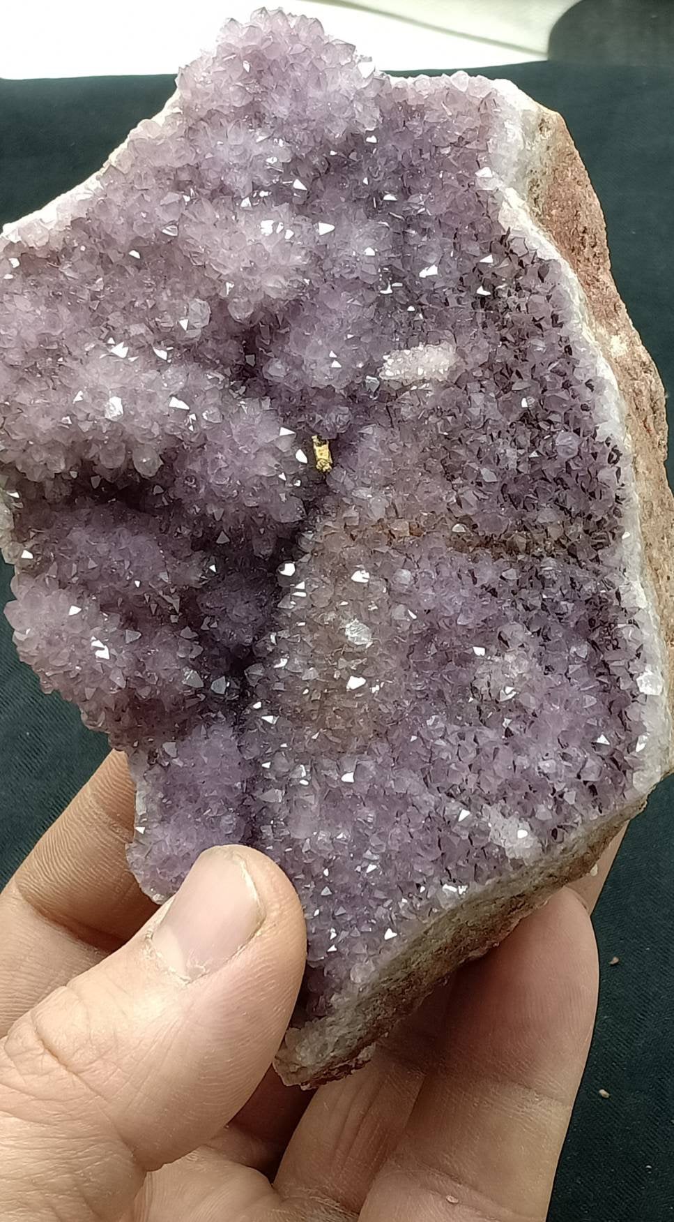 Drusy Amethyst crystals Cluster plate