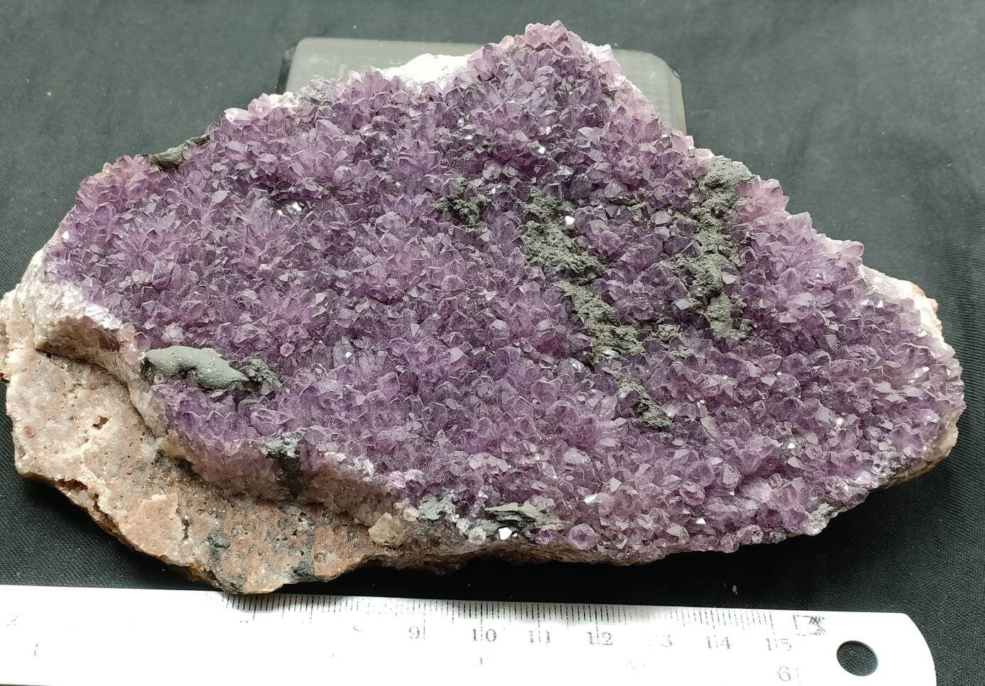 Single beautiful drusy Amethyst crystals Cluster plate 823 grams