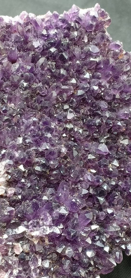 Single Beautiful drusy Amethyst crystals Cluster plate shape