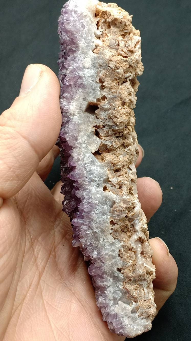 Single Beautiful Drusy Amethyst crystals Cluster plate