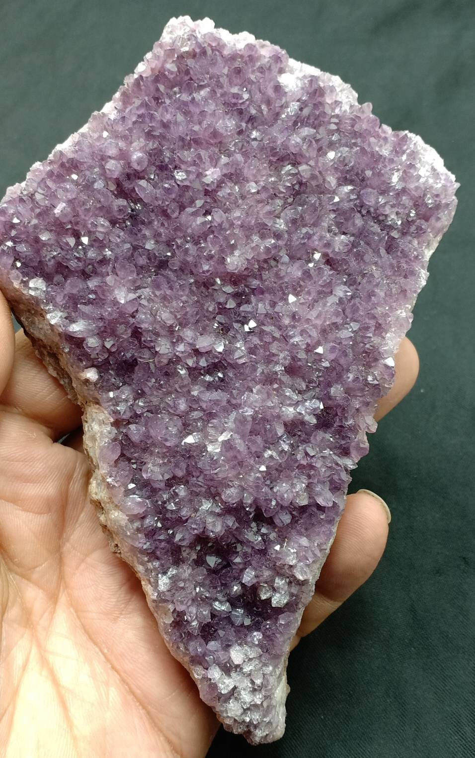 Single Beautiful Drusy Amethyst crystals Cluster plate