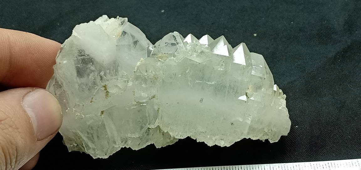 Single beautiful Faden Quartz Crystals cluster with beautiful terminations 122 grams