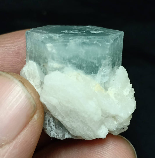 Single beautiful Afghanistan Aquamarine Crystal with associated Albite 29 grams