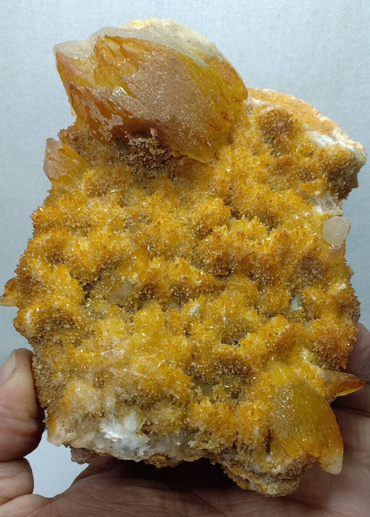 Calcite on Barite Specimen with small Fluorite crystals 700g