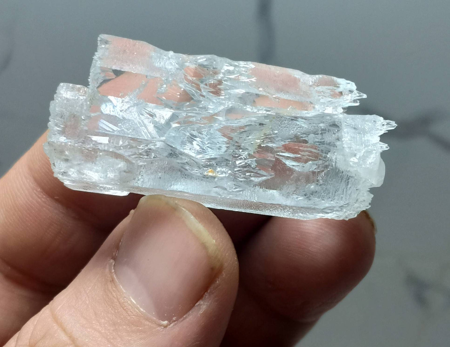 Etched Aquamarine Crystal 45mm in length weight 24 grams