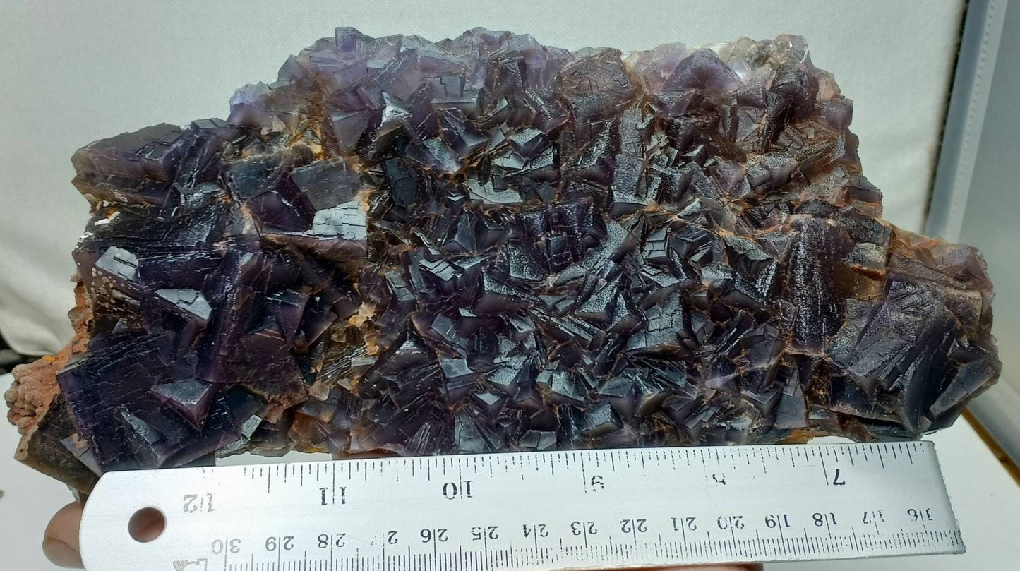 Amazing Fluorite clusters plate 1350 grams