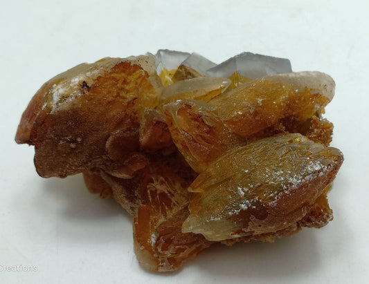 Dogteeth calcite with Fluorite from Balochistan Pakistan 249 grams