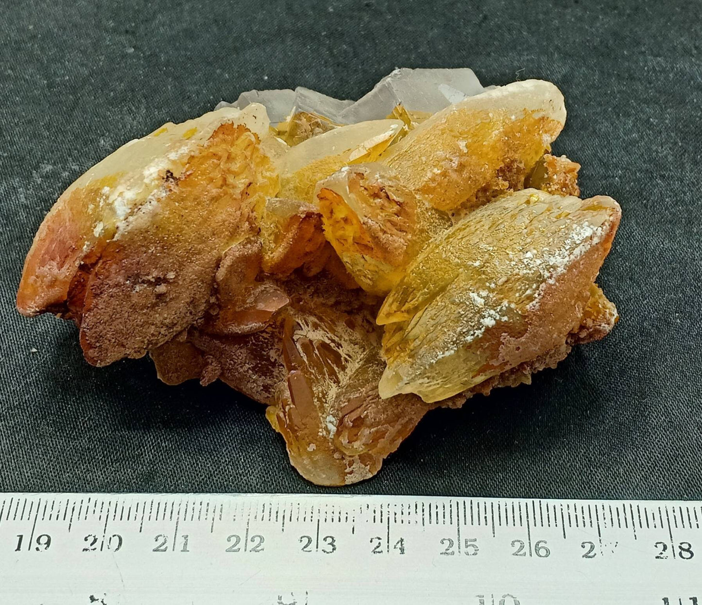 Dogteeth calcite with Fluorite from Balochistan Pakistan 249 grams