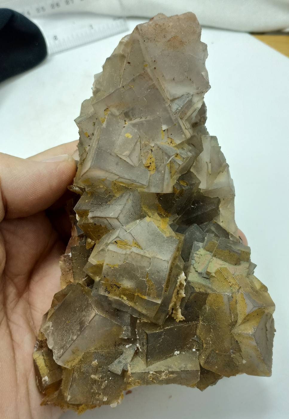 An amazing perfectly terminated Fluorite cubes Cluster 568 grams