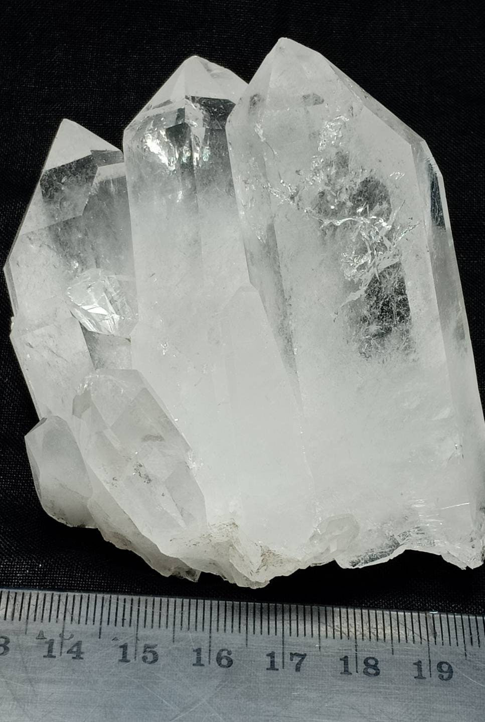 An amazing specimen of clear Terminated Quartz Crystals cluster 250 grams