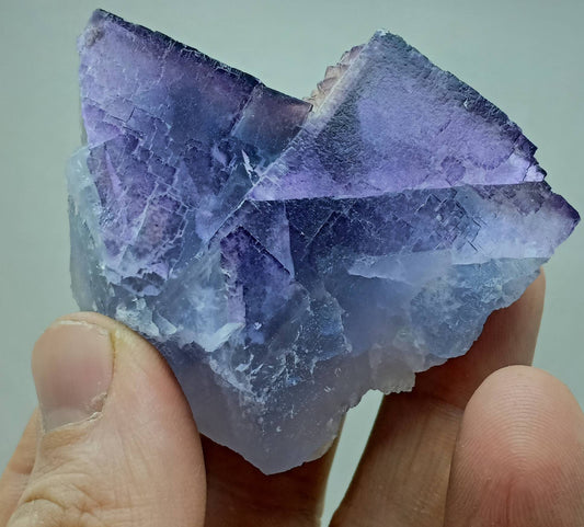 Purple Fluorite Specimen with blueish zoning 190 grams